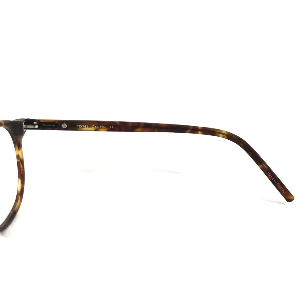 Tom Davies Eyeglasses Frames TD761 Col. 902 Tortoise Round Full Rim 49-18-145